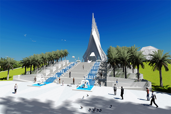 毛里求斯伊甸園文化廣場吊式<a href='http://www.shihuaxi.cn' target='_blank'><u>彈簧減震器</u></a>